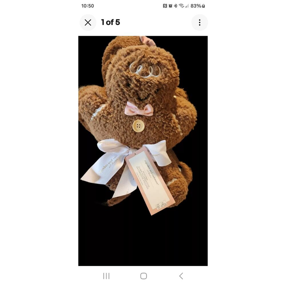 Cupcakes and Cashmere Gingerbread Pillows, set of 3